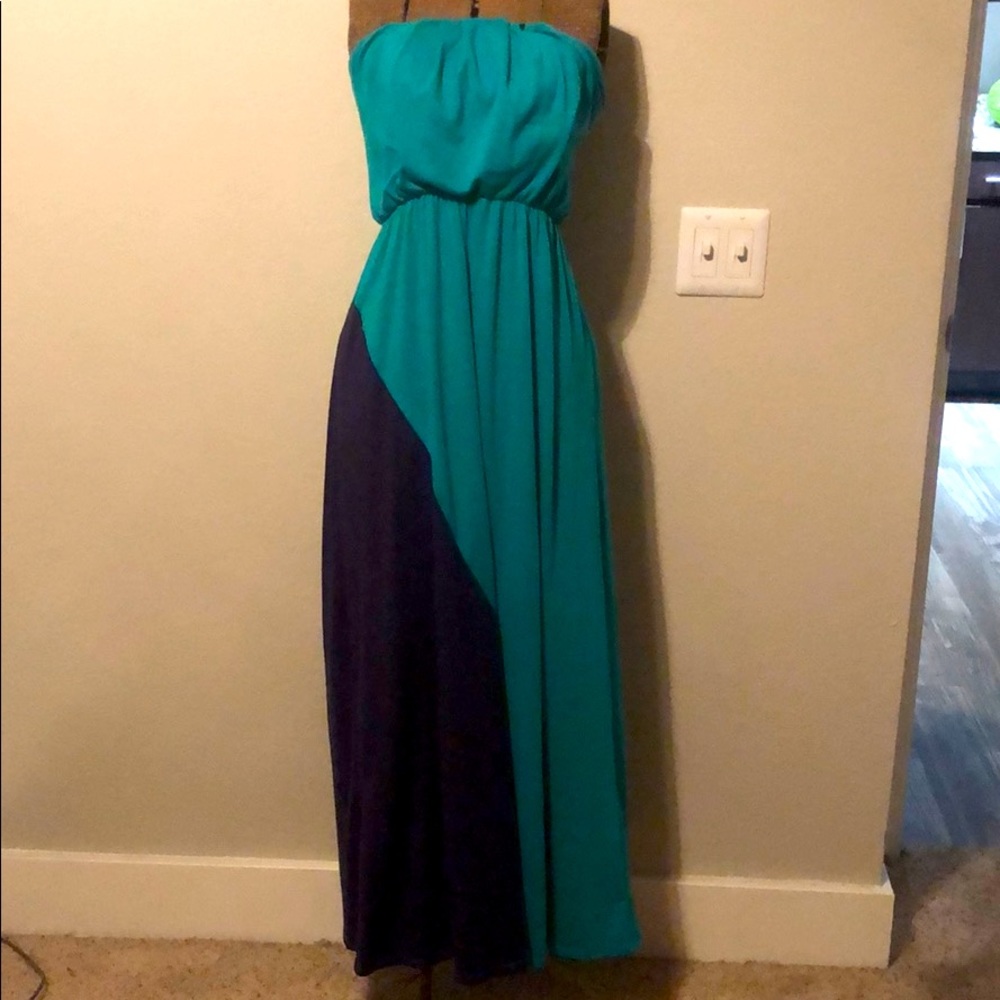 Strapless maxi dress